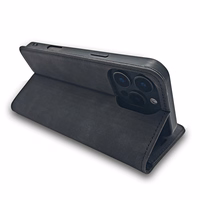 Išmanusis Suede dėklas for Samsung Galaxy A17 4G / A17 5G / A26 5G juodas