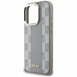 DKNY languotas raštas Magnetinis iPhone 16 Pro dėklas - smėlio spalvos