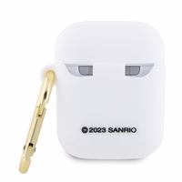 Hello Kitty Silikoninis 3D Kitty galvos dėklas AirPods 1/2 - Balta