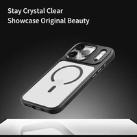 Rock Guard serijos magnetinis dėklas telefonui Iphone 17 Pro Max skaidrus-juodas