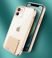 TEL PROTECT prabangus dėklas su stovu skirtas iPhone 11 Pro Max – violetinis