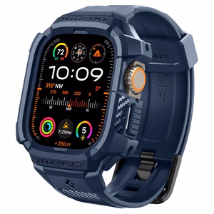 Spigen Rugged Armor Pro dėklas Apple Watch Ultra 1 / 2 (49mm) - jūrinė mėlyna