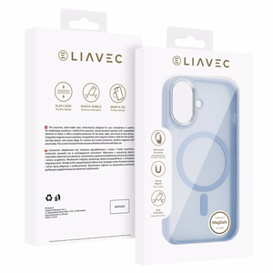 Liavec Cloudy Case with Metal Camera Frame for Iphone 17 blue (Camera Control Button)