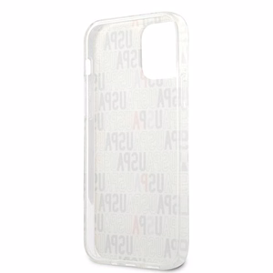 US Polo USHCP12MPCUSPA6 Logo Mania Collection dėklas, skirtas iPhone 12 / 12 Pro 6.1", baltas