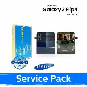 LCD ekranas skirtas Samsung F721 Z Flip4 (išorinis) su rėmeliu / mėlynas / (Service Pack)