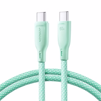Joyroom Multi-Color Series S-A34 USB-C / USB-C PD 60W kabelis 1m - žalias