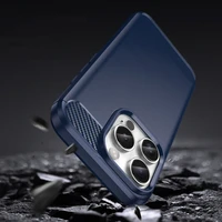 Carbon dėklas telefonui iPhone 16 Pro - mėlynas