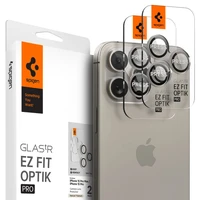 Spigen Optik.tR EZ Fit kameros apsauga iPhone 14 Pro / Pro Max / 15 Pro / Pro Max – natūralus titanas, 2 vnt.
