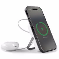 Puro 10000mAh MagSafe belaidė išorinė baterija su aliuminio stovu - balta