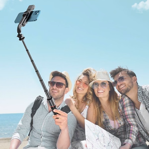 Tech-Protect L05S Bluetooth selfie lazda trikojis ir LED šviesa juoda