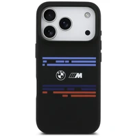 BMW M Silicon Horizontal Line MagSafe deklas iPhone 17 Pro - juodas