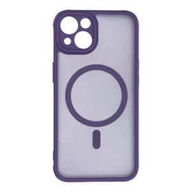 FULL MATTE MAG COVER dėklas telefonui suderinamas su Magnetiniu įkrovimu IPHONE 13 violetinė