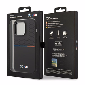 BMW silikoninis rašto dėklas telefonui iPhone 15 Pro - juodas