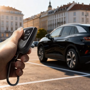 Juodas automobilio rakto pultelio dėklas Spigen VK100