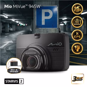 Mio Premium 4K, STARVIS 2, Wi-Fi, GPS Dash Cam MiVue 945W GPS Wi-Fi