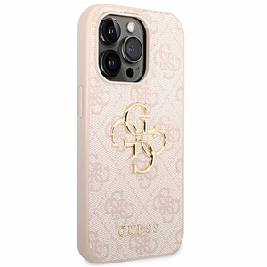 Dėklas Guess PU 4G Metal Logo Apple iPhone 14 Pro Max rožinis
