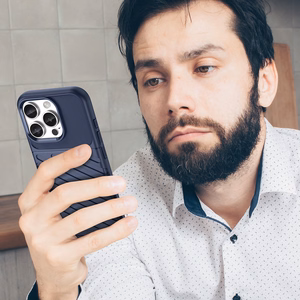 Thunder silikoninis dėklas telefonui iPhone 16 Pro - mėlynas