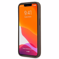 Guess GUHCP13L4GMRBR iPhone 13 Pro / 13 6.1" rudas/rudas kietas dėklas 4G su žiedo stovu