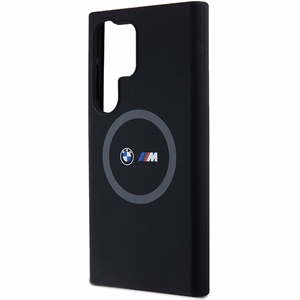 BMW M Silikoninis spausdintas žiedas Magnetinis dėklas telefonui Samsung Galaxy S24 Ultra - juodas