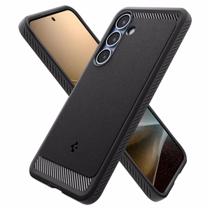 Spigen Rugged Armor Mag MagSafe Dėklas telefonui Samsung Galaxy S25 - matinė juoda