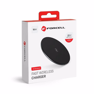 FORCELL F-ENERGY greitas belaidis įkroviklis Qi QC 15W juodas