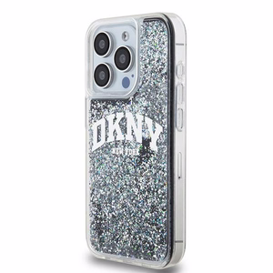 DKNY Liquid Glitter Big Logo dėklas iPhone 14 Pro - juodas