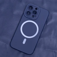 Silicon Mag dėklas telefonui iPhone 14 Pro 6,1" tamsiai mėlynas