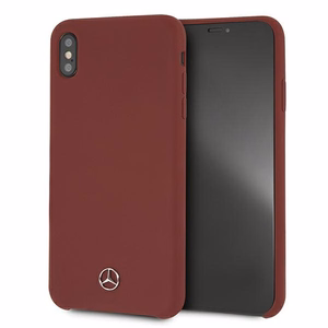 Mercedes Silicone Line Case for iPhone Xs Max - Red