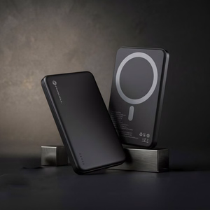 Forcell F-Energy Slim F5K9 išorinė baterija, suderinama su MagSafe, 5000 mAh, 15 W, QC 4.0, PD 3.0, juoda