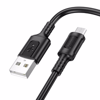Borofone Kabelis BX111 Feliz - USB į Micro USB - 2,4A 1 metras juodas