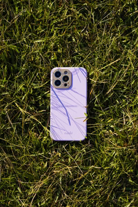 Moshi Napa dėklas, skirtas iPhone 14 Plus, suderinamas su MagSafe, veganiškos odos, „Lavender Purple“ spalvos