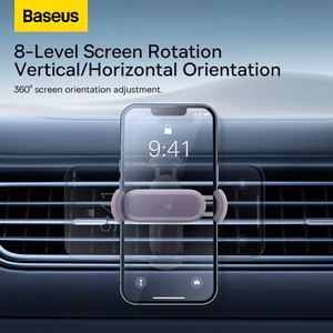 Baseus Steel Cannon Laikiklis automobiliui su oro ventiliacijos tvirtinimu (SUGP000005) violetinis