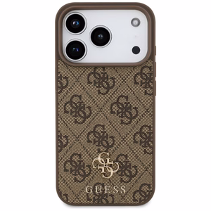 Guess 4G Small Classic Logo MagSafe Чехол для iPhone 17 Pro - коричневый