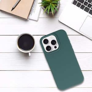 Tel Protect silikoninis dėklas telefonui Iphone 16 Pro tamsiai žalias