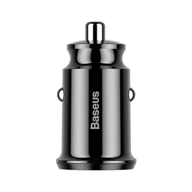 Baseus Grain automobilinis įkroviklis 2x USB 5V 3.1A (juodas)