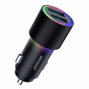 Automobilinis įkroviklis Joyroom JR-CL10, juodas, 2x USB, 24W