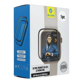 5D Mr. Monkey Apsauginis stiklas - Apple Watch 10/11 42MM juodas (Strong HD)