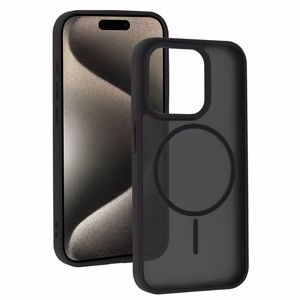 Magmat plonas dėklas Iphone 15 Pro juodas