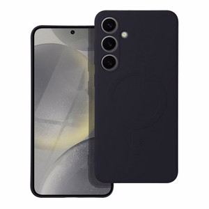 Silikoninis magnetinis dėklas telefonui, suderinamas su MagSafe, skirtas SAMSUNG S26 Edge, juodas