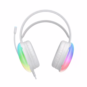 XO laidinės ausinės GE11 jack 3,5mm - USB-A baltos RGB mikrofonas