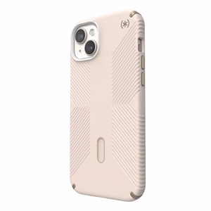 Speck Presidio2 Grip MagSafe dėklas su ClickLock, skirtas iPhone 15 Plus / 14 Plus, „Bleached Bone / Heirloom Gold“ spalvos