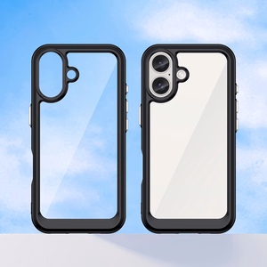 Outer Space dėklas telefonui su geliniu rėmeliu iPhone 16 Plus - juodas