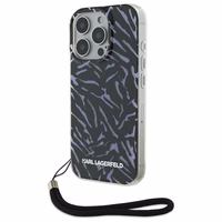 Karl Lagerfeld Zebra With Cord Dėklas telefonui iPhone 16 Pro Max - violetinis
