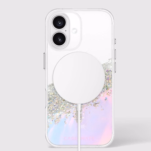 Case-Mate Karat MagSafe dėklas, skirtas iPhone 16, holografinis „Soap Bubble“