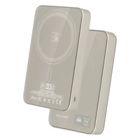 Blavec Išorinė baterija 10000mAh BJ-04 Plona 13,5mm - Type C - 22,5W magnetinė Magsafe 3 in 1 (PBBJ04-MC10GD) auksinė stiklas