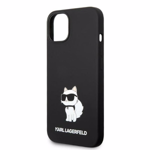 Karl Lagerfeld KLHMP14MSNCHBCK iPhone 14 Plus 6.7" juodas silikoninis dėklas Choupette, magnetinis (MagSafe)