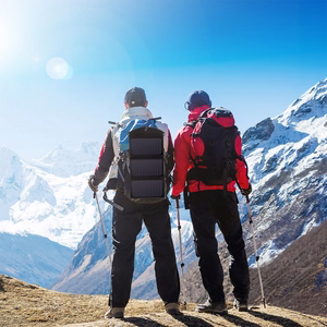 "Choetech SC001" sulankstomas saulės baterijų įkroviklis 19W 2x USB-A - juodas