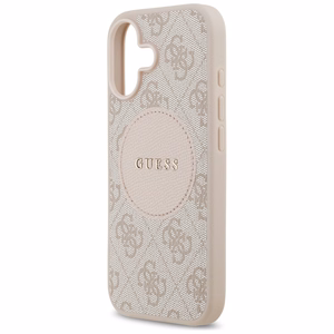 Guess 4G Circle Classic Logo Magnetinis dėklas telefonui iPhone 17 - rožinė