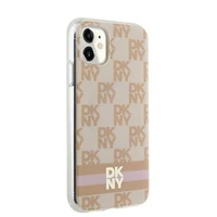 DKNY IML languotas mono raštas ir spausdintos juostos magnetinis dėklas iPhone 11 / Xr - rožinis