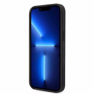 Karl Lagerfeld Saffiano Karlo Galvos Pleistras dėklas iPhone 14 - sidabrinis